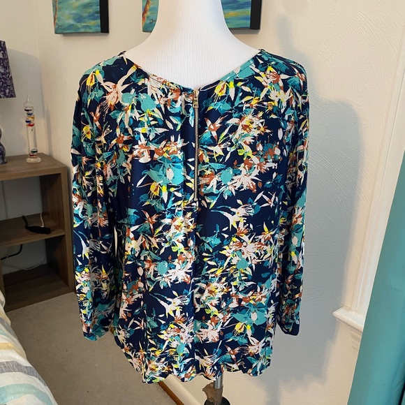 Anthropologie Sam & Lavi loose floral blouse size Large - Picture 3 of 5